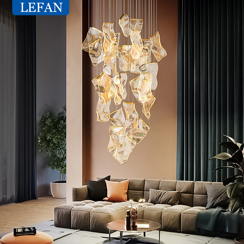 Sustainable Living Guide - โคมไฟระย้า LED ทรงยาว ดีไซน์หรูหราทันสมัย สำหรับห้องนั่งเล่น ห้องรับประทานอาหาร