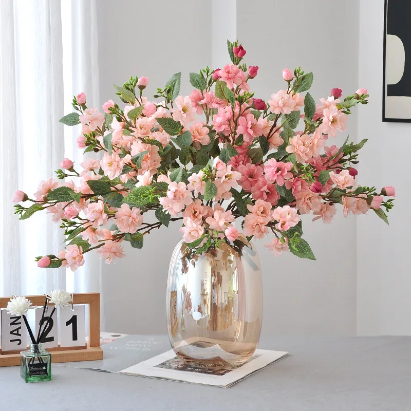 Sustainable Living Guide - 47 ซม.ประดิษฐ์ดอกไม้ Camellia ห้องนั่งเล่นตกแต่งบ้านงานแต่งงานท่องเที่ยวมือถือช่อดอกไม้การถ่ายภาพ PROP ดอกไม้ผ้าไหม
