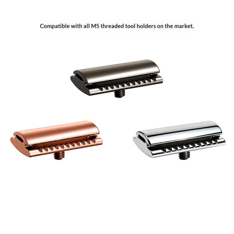 Safety Razor Handle - มีดโกนหนวดแบบใบมีดเดี่ยวสีดำด้าน พร้อมซองหนัง สำหรับใช้โกนหนวดแบบเปียก เหมาะสำหรับใช้ในบ้านและการเดินทางสำหรับผู้ชาย