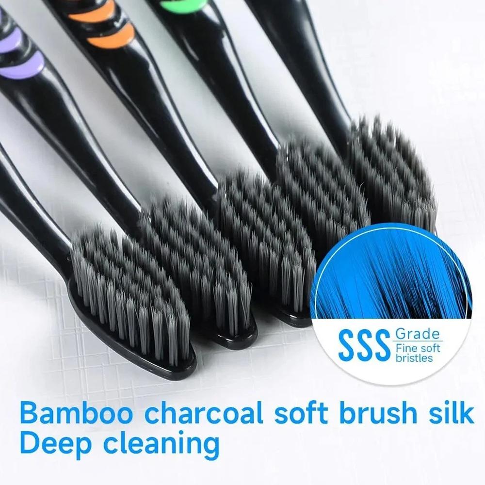 แปรงสีฟันถ่านไม้ไผ่ ขนแปรงนุ่ม - Bamboo Toothbrush บทวิจารณ์และราคา