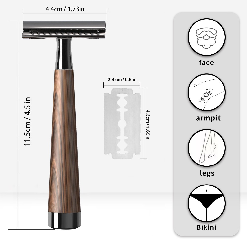 มีดโกนหนวดแบบสองคมสำหรับผู้ชาย - Safety Razor Handle บทวิจารณ์และราคา