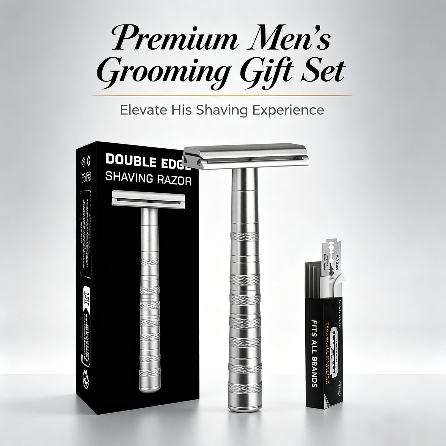 มีดโกนสองคมพร้อมใบมีดสำรอง 5 ใ - Safety Razor Handle บทวิจารณ์และราคา