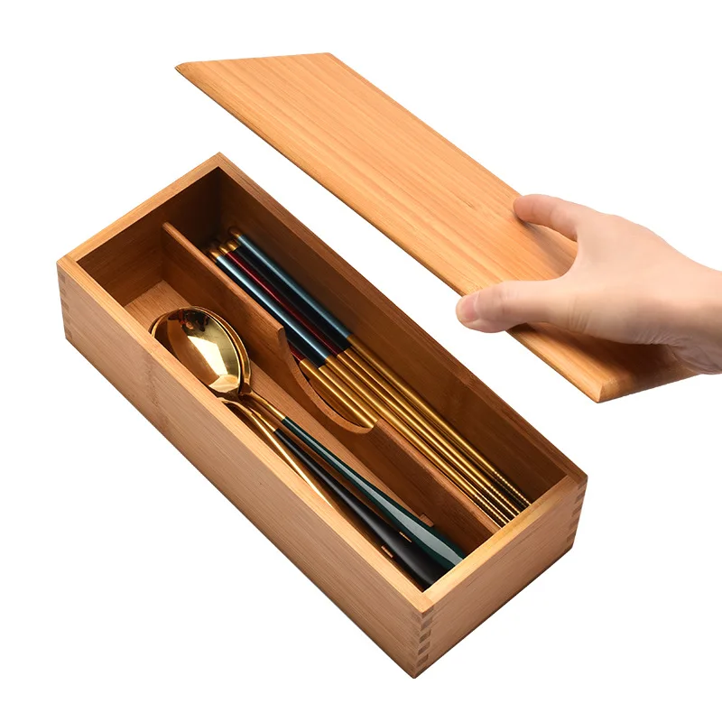 กล่องเก็บอุปกรณ์ทำครัวจากไม้ไผ - Bamboo Cutlery บทวิจารณ์และราคา