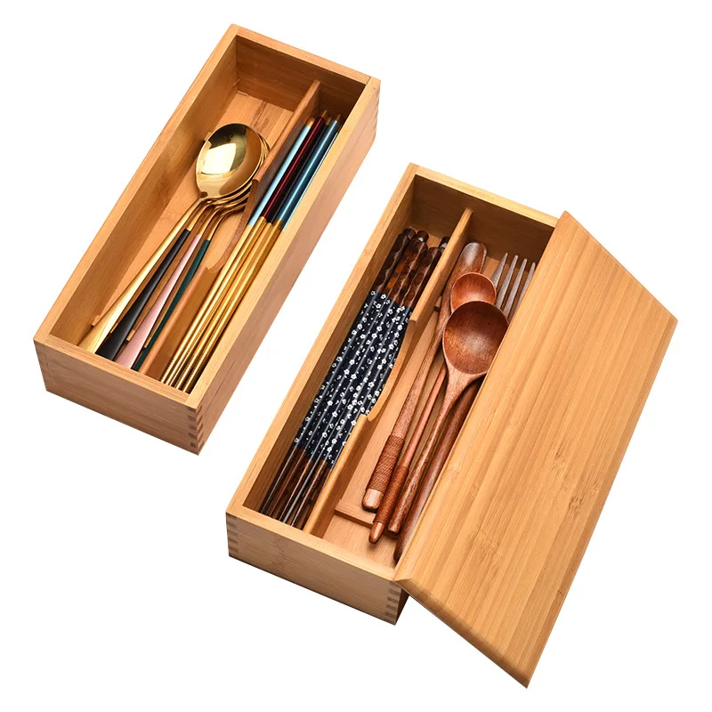 กล่องเก็บอุปกรณ์ทำครัวจากไม้ไผ - Bamboo Cutlery บทวิจารณ์และราคา