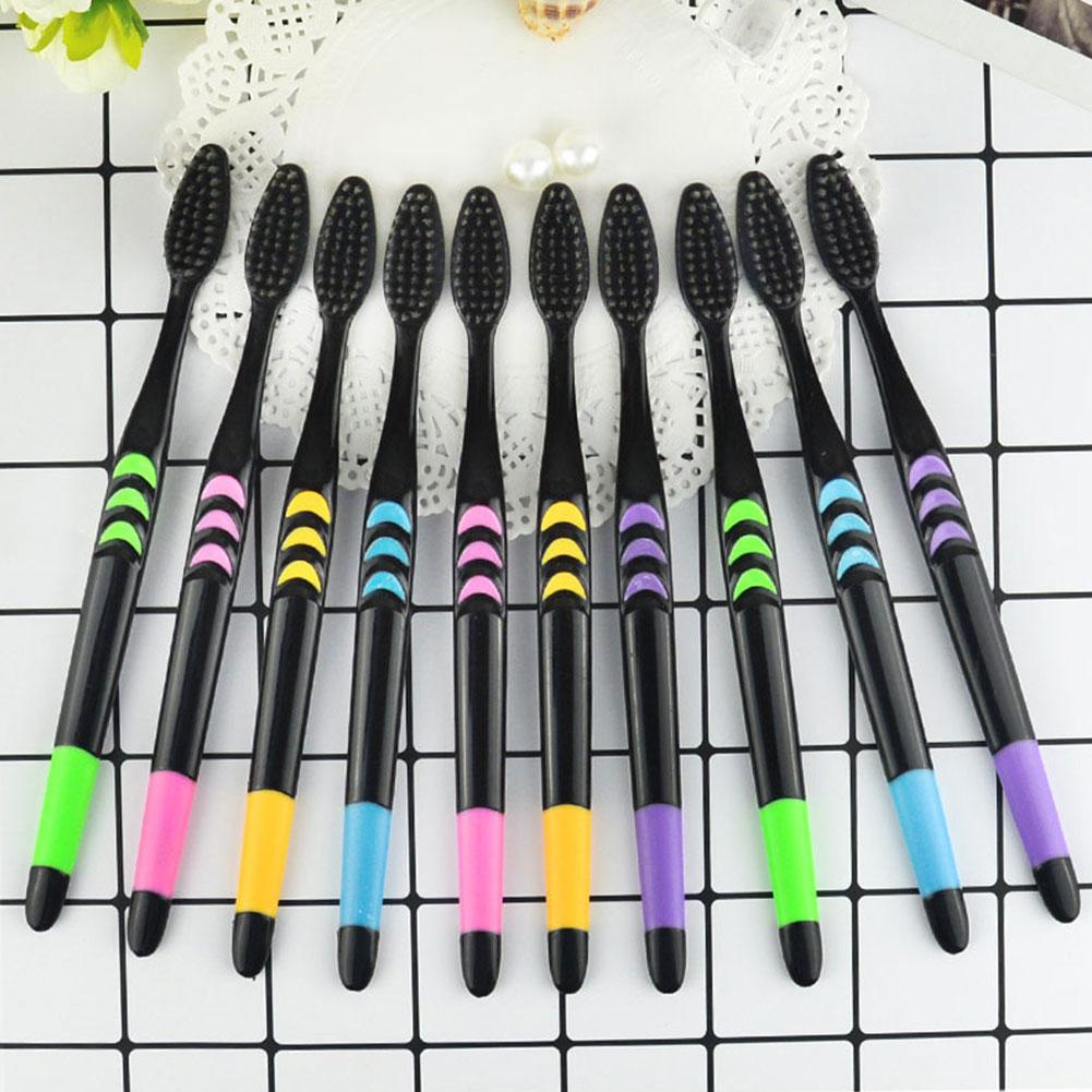 10 ชิ้น แปรงสีฟันขนนุ่ม ถ่านไม - Bamboo Toothbrush บทวิจารณ์และราคา