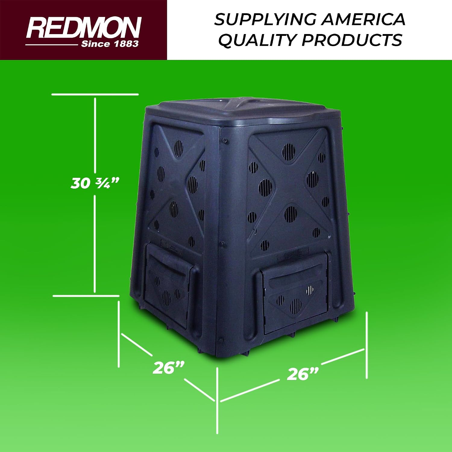 ถังปุ๋ยหมักกลางแจ้ง Redmon พร้ - Compost Bin บทวิจารณ์และราคา